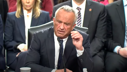 Robert F Kennedy Jr testifying at hearing