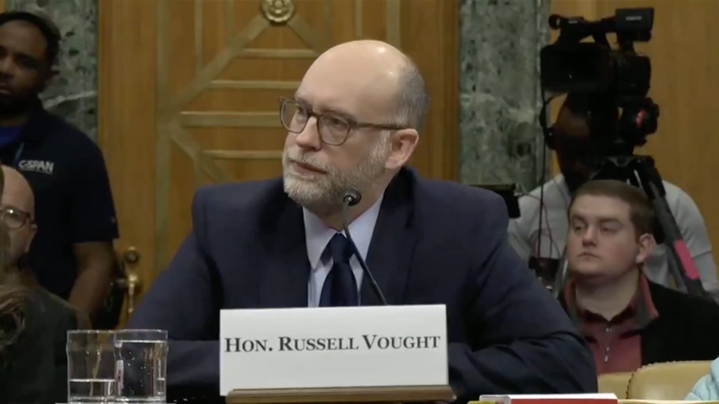 Russ Vought testifying before Congress